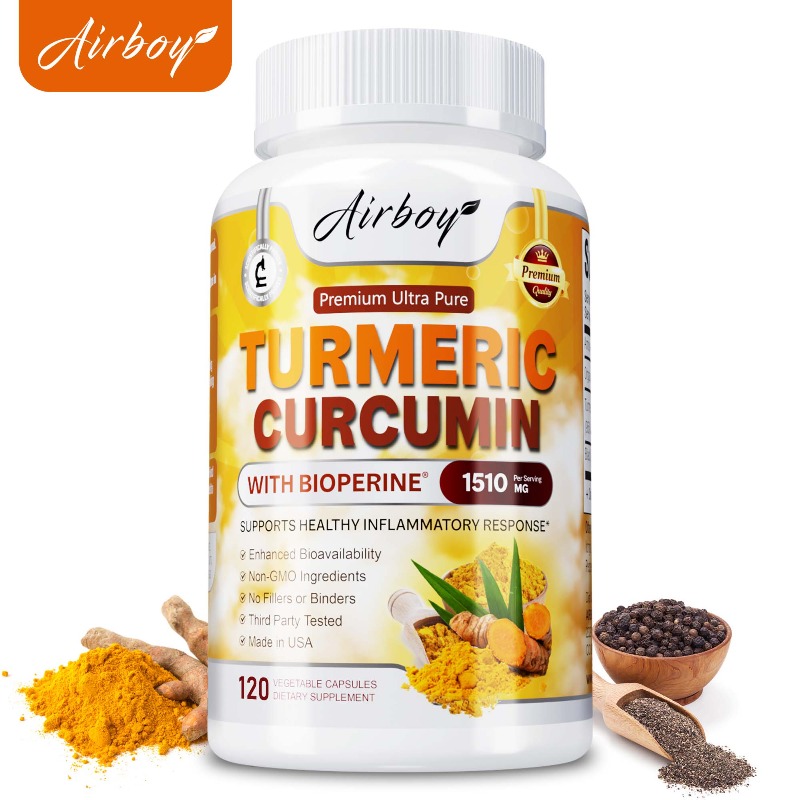 كبسولات الكركم - تعزز الهضم وا - مراجعة Turmeric Curcumin Capsule وسعره