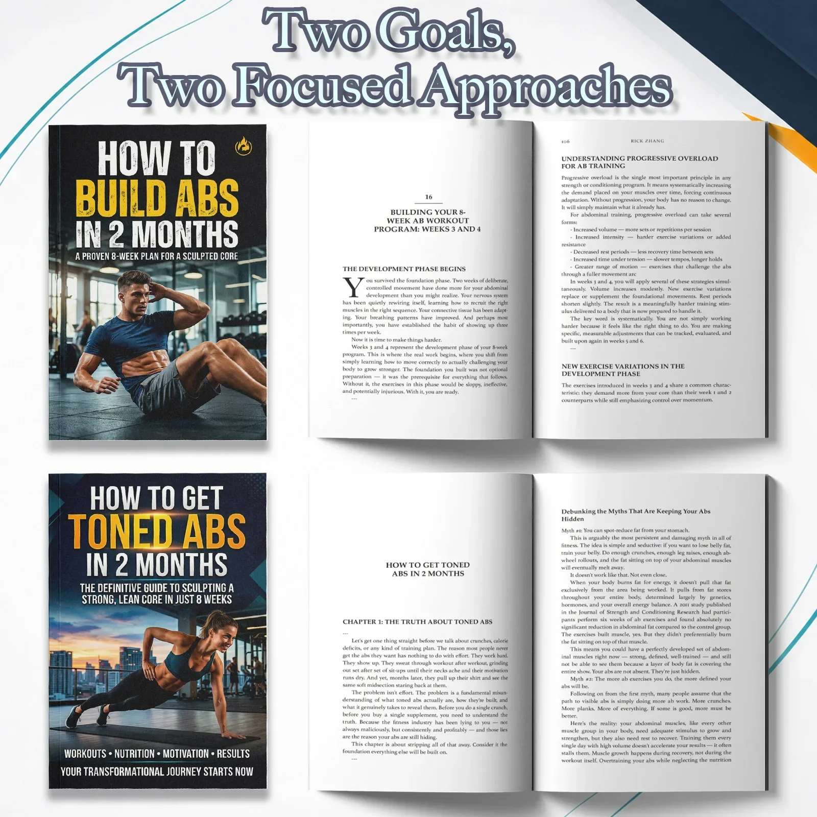 مجموعة من كتابين لتدريب عضلات  - مراجعة Fitness Nutrition Guide Book وسعره
