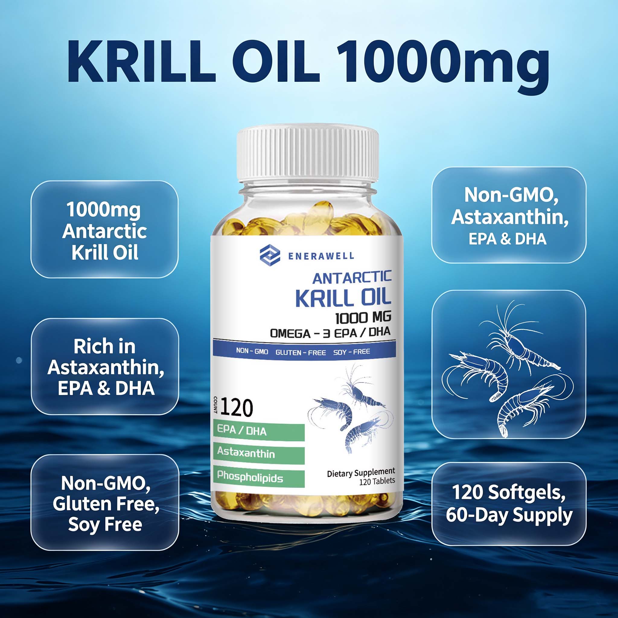 كبسولات زيت الكريل القطبي الجن - مراجعة Krill Oil Supplement وسعره