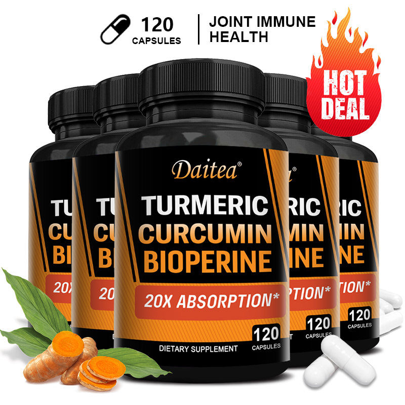كركمين الكركم مع بيوبيرين 95%  - مراجعة Turmeric Curcumin Capsule وسعره