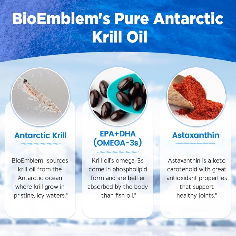 مكمل زيت كريل أنتاركتيكا 1000  - مراجعة Krill Oil Supplement وسعره