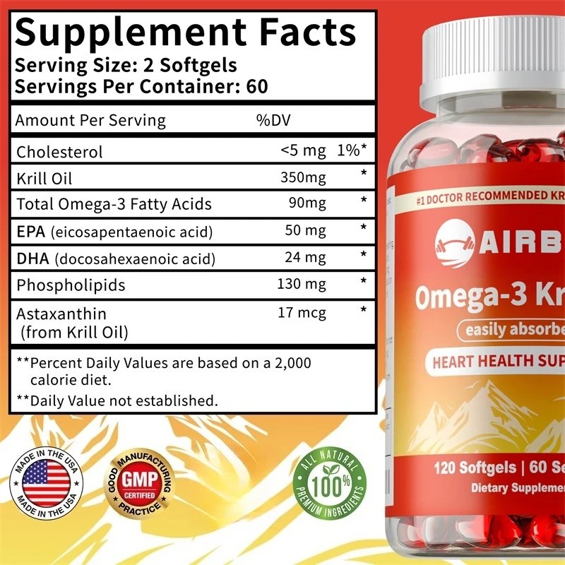 زيت الكريل مع الأستاكسانتين، م - مراجعة Krill Oil Supplement وسعره